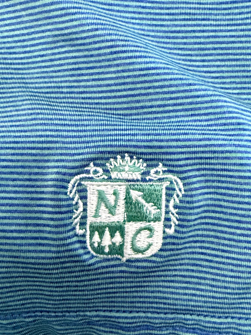Big Kids Peter Millar | Micro Stripped Summer Comfort Golf Polo | Medium 9-10 - Picture 4 of 5